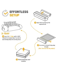 Streamdale Furniture Human Dog Bed, Lazy Sofa Couch, 78.7" Foldable Sofa Bed, 3-in-1 Teddy Fabric Foam Sleeper Sofa Bed