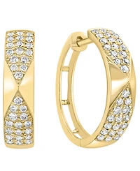 Effy Collection Diamond Hoop Earrings (1/2 ct. t.w.) in 14k Yellow Gold