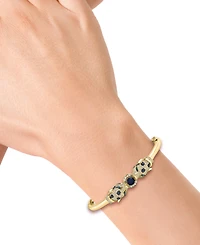 Effy Collection White, Black Diamond and Emerald Accent Bangle (1-1/3 ct. t.w.) in 14k Yellow Gold