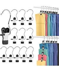 Legging Hanger Organizer with Rubber-Coated Clips for Yoga Pants, Workout Sets, Boots