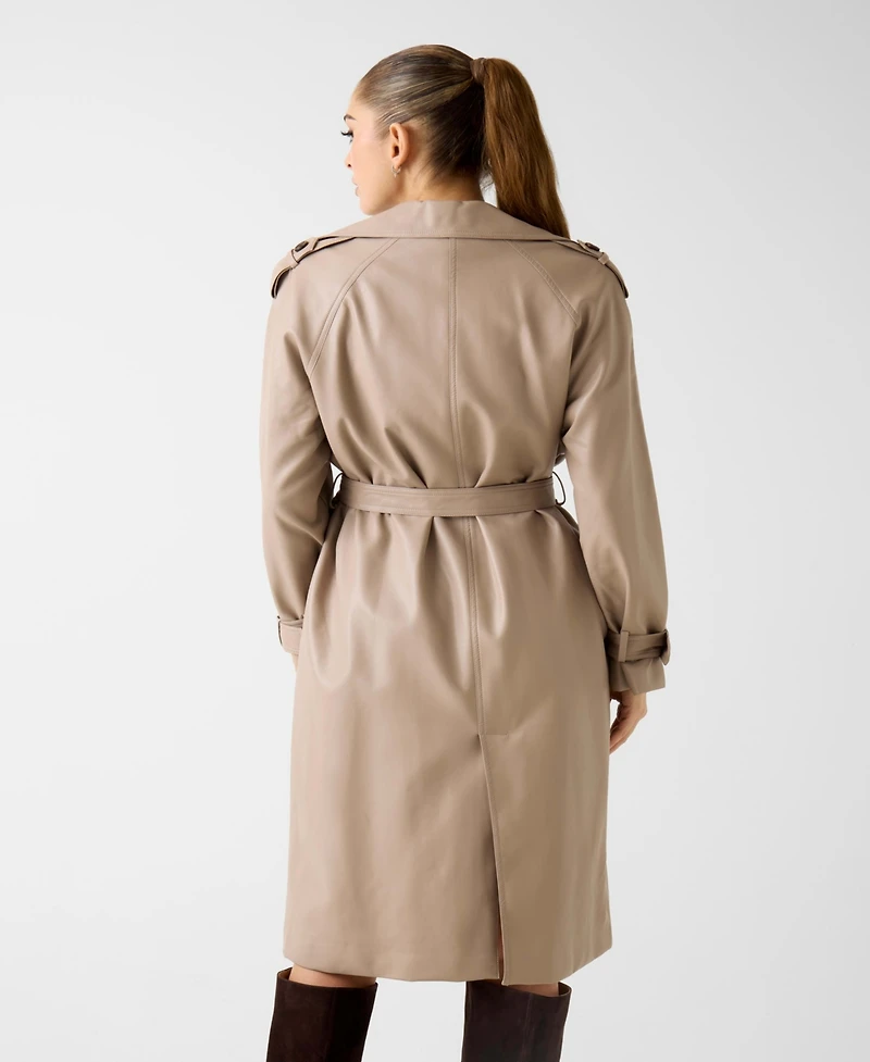 Guess Women's Bianka Double-Breasted Trench Coat