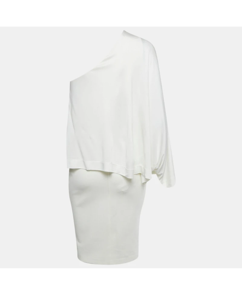 Pre-Owned Givenchy Women's White Jersey One Shoulder Short Dress