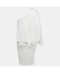 Pre-Owned Givenchy Women's White Jersey One Shoulder Short Dress