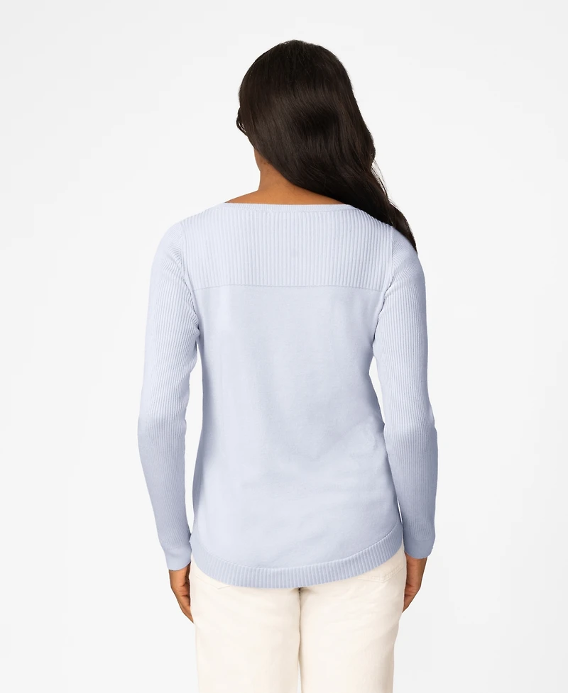 Melissa Paige Women's Boat Neck Long-Sleeve Sweater