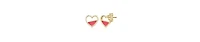 GiGiGirl 14K Gold Plated with White Mother Of Pearl Openwork Heart Stud Earrings