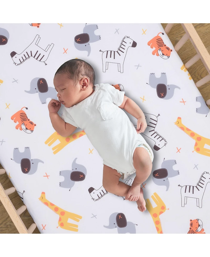 Bedtime Originals Baby Lollipop Jungle Microfiber Fitted Crib/Toddler Sheet