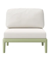 WestinTrends Modern Outdoor Polypropylene Resin Deep Seating Armless Sectional