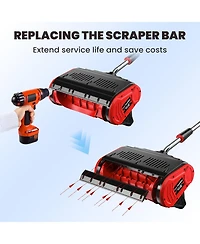 Silvel 20V Cordless Snow Shovel, 13-Inch Electric Snow Thrower with Adjustable Handle, Two Batteries, Quick Charger and Scraper Bar