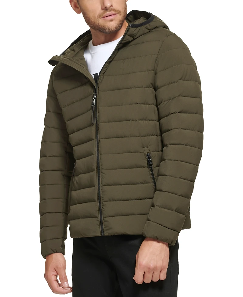 Calvin Klein Men's Hooded & Quilted Packable Jacket