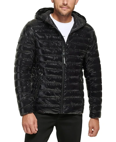 Calvin Klein Men's Hooded & Quilted Packable Jacket