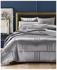 Hotel Collection Structure Charcoal Comforter Set