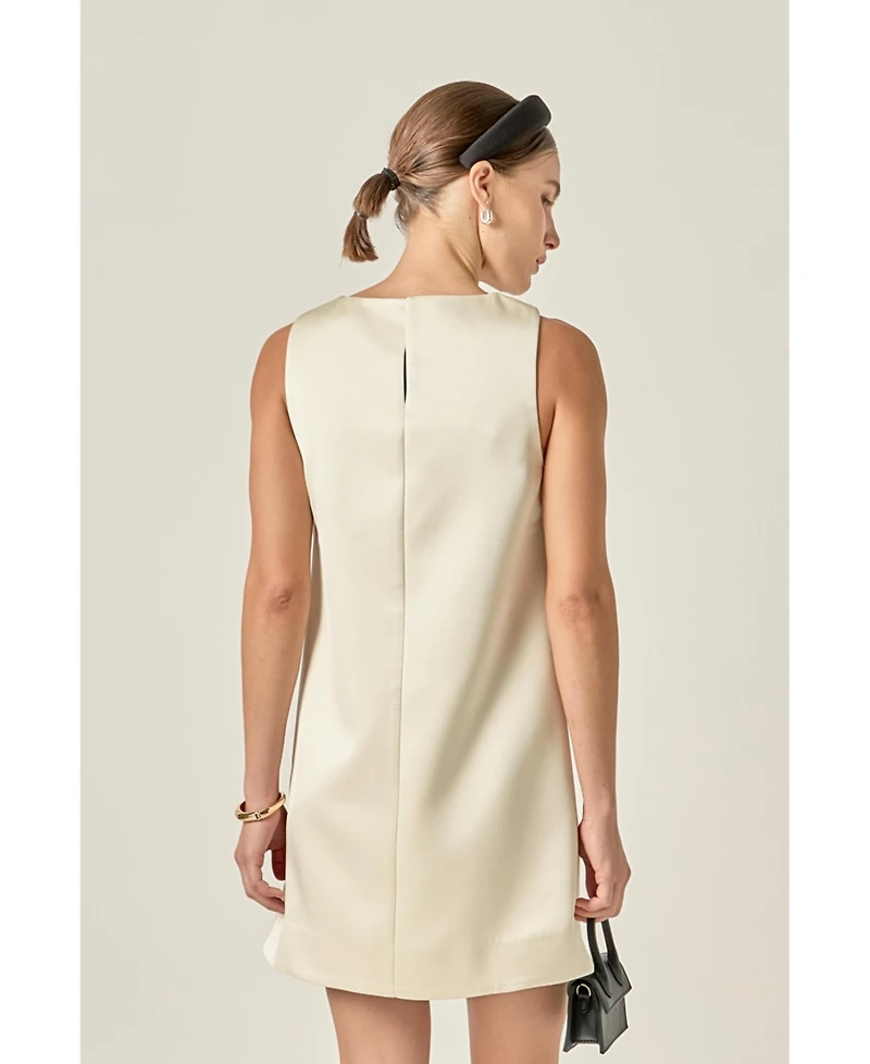 English Factory Women's Satin Sleeveless Midi Dress