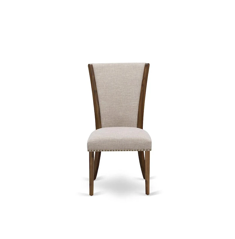 Luxe by East West Furniture 5 Piece Dining Set For 4 Includes 48" Round Table In Light Tan Color