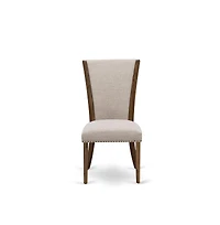 Luxe by East West Furniture 5 Piece Dining Set For 4 Includes 48" Round Table In Light Tan Color