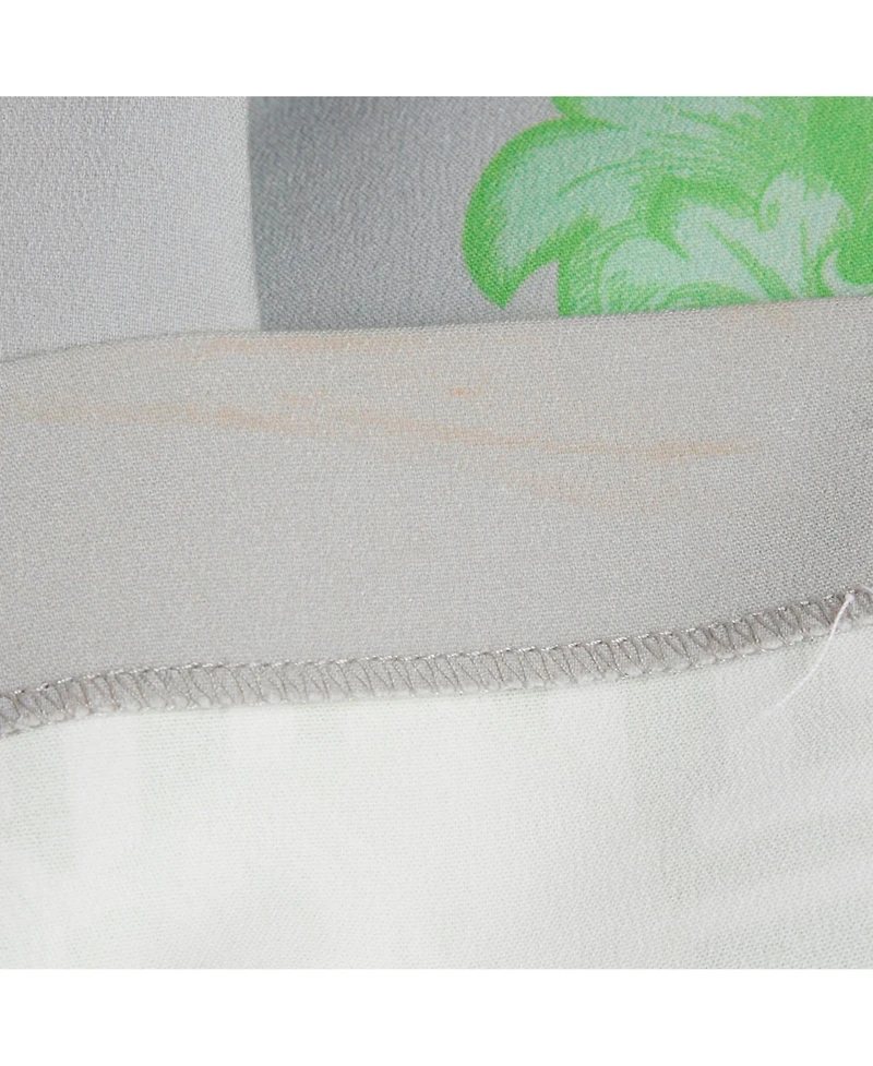 Pre-Owned Versace Women's Collection Grey /green Printed Cotton & Crepe Sheath Dress