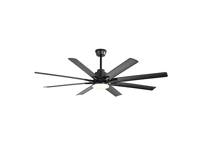 Sofucor 52-inch Modern Exquisite Black 8-Blade Ceiling Fans with Adjustable Led Lights and Intelligent Remote Control