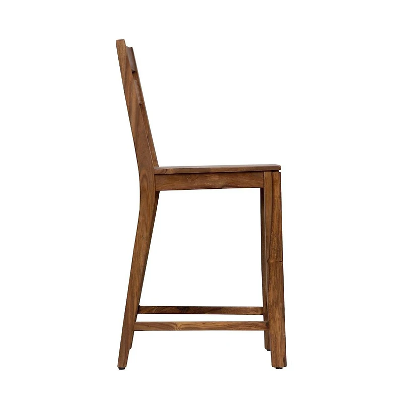 Porter Designs Urban Solid Sheesham Wood 24" Counter Height Dining Chair