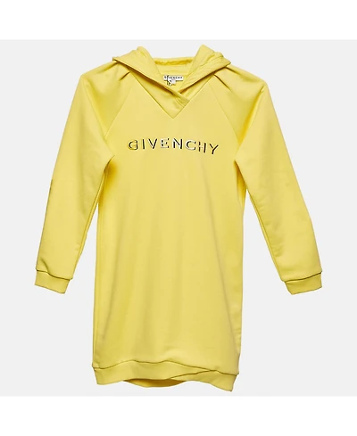 Pre-Owned Givenchy Women's Yellow Logo Embroidered Cotton Hoodie