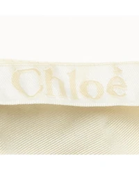 Pre-Owned Chloe Women's Black/white Printed Silk Sleeveless Knee-Length Dress