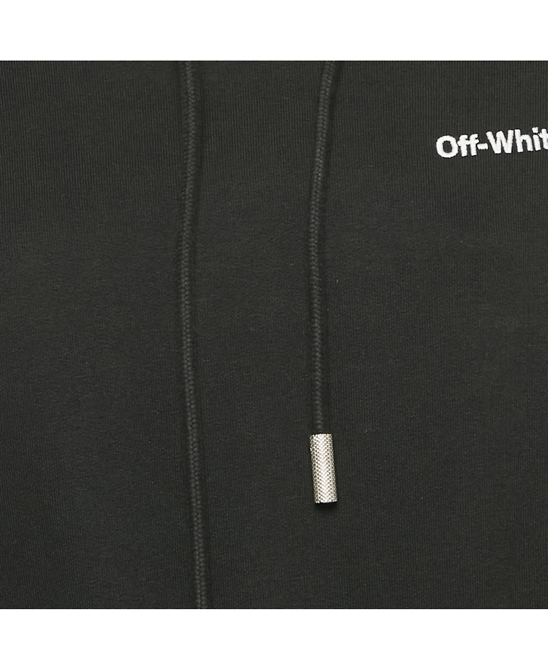 Pre-Owned Off-White Women's Black Cotton Knit Hooded Mini Dress