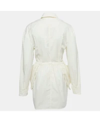 Pre-Owned Jacquemus Women's Ivory Crepe Layered Le Coup De Soleil Mini Dress