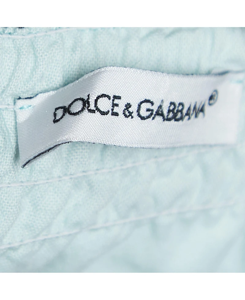 Pre-Owned Dolce & Gabbana Women's Blue/multicolor Floral Printed Cotton Poplin