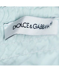 Pre-Owned Dolce & Gabbana Women's Blue/multicolor Floral Printed Cotton Poplin