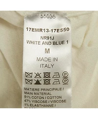 Pre-Owned Chloe Women's Navy Blue White Vertical Stripe Cotton Knit Midi Dress