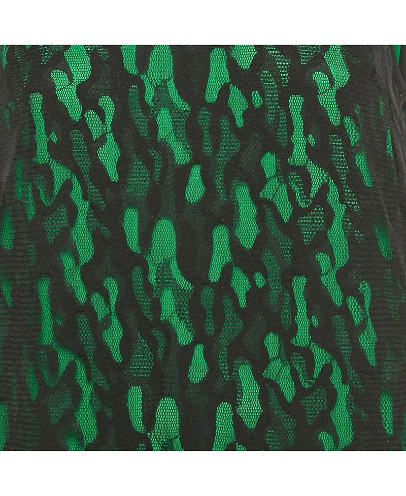 Pre-Owned Versace Women's Jeans Black/green Lace Overlay Sleeveless Mini Dress