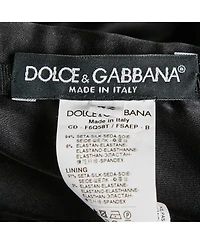 Pre-Owned Dolce & Gabbana Women's Black Polka Dots Print Silk Strapless Mini Dress