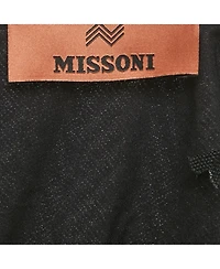 Pre-Owned Missoni Women's Black Zig Zag Lurex Knit Short Dress