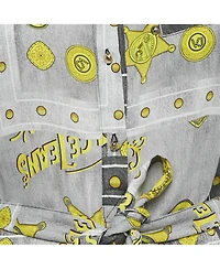 Pre-Owned Versace Women's Jeans Grey Printed Crepe Tunic Top