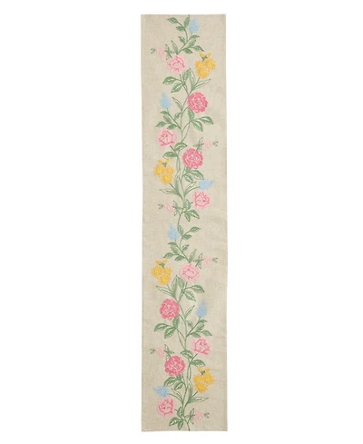 Elrene Embroidered Floral Table Runner, 14" x 70"