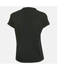 Pre-Owned Brunello Cucinelli Women's Black Jersey Monili Embellished T-Shirt