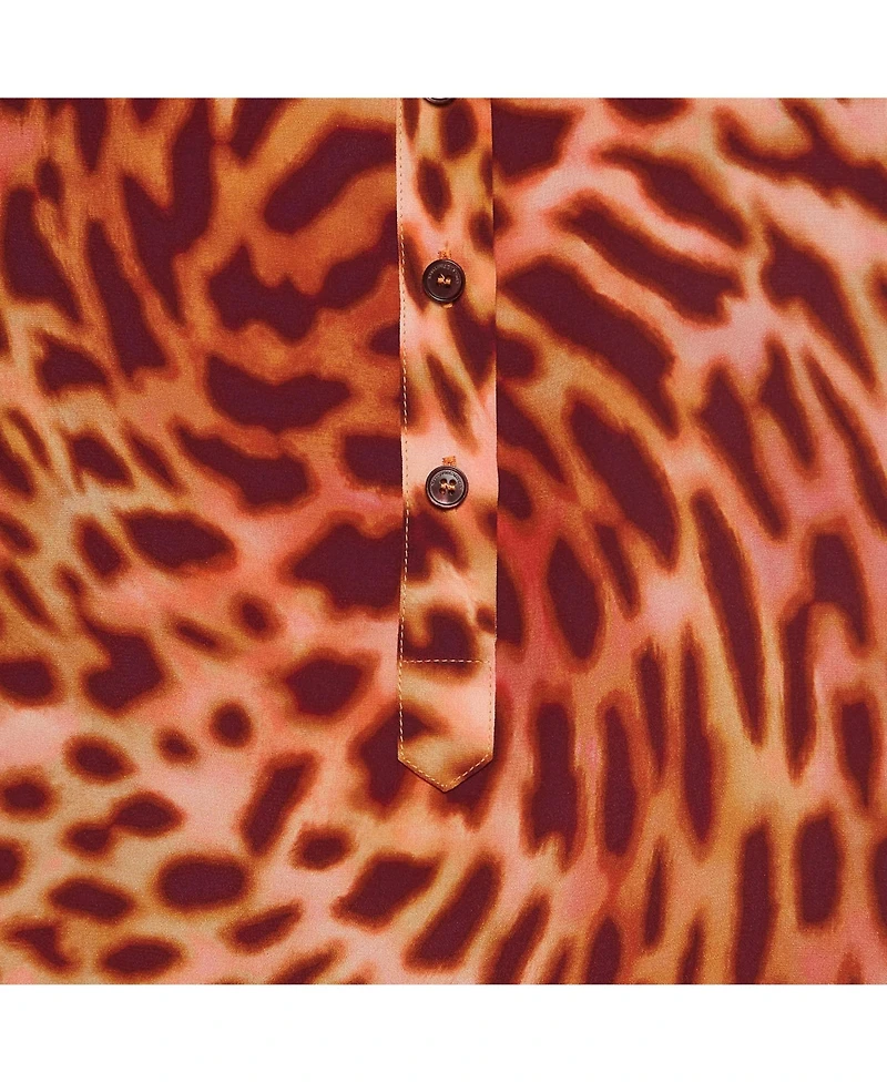 Pre-Owned Stella Mccartney Women's Multicolor Print Silk Buttoned Shirt Blouse