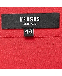 Pre-Owned Versace Women's Pre-Owned Versus Versace Red Crepe Button Front Shirt