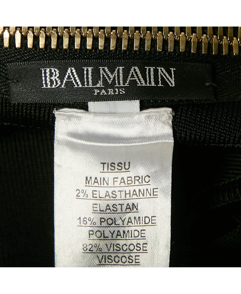 Pre-Owned Balmain Women's Black Jersey Corset Crop Top