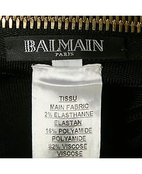 Pre-Owned Balmain Women's Black Jersey Corset Crop Top