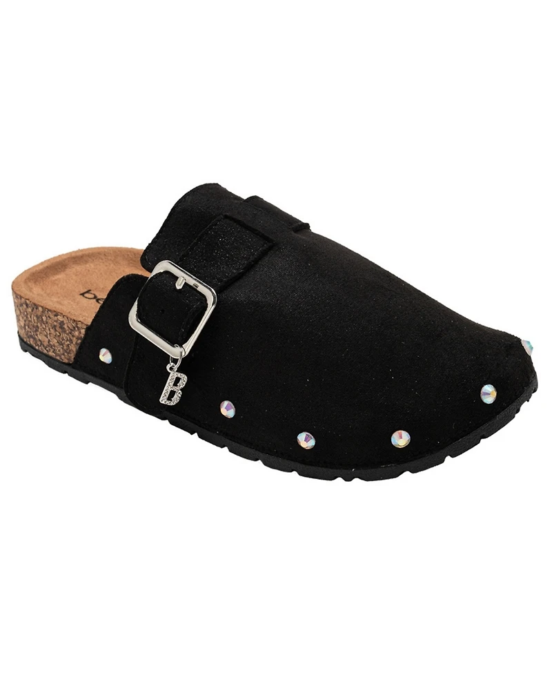 Bebe Girls' 1-13 Buckled Details Slip-On Shimmer Clogs