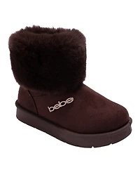 Bebe Girls' 1-13 Cuff Rhinestone Logo Boots