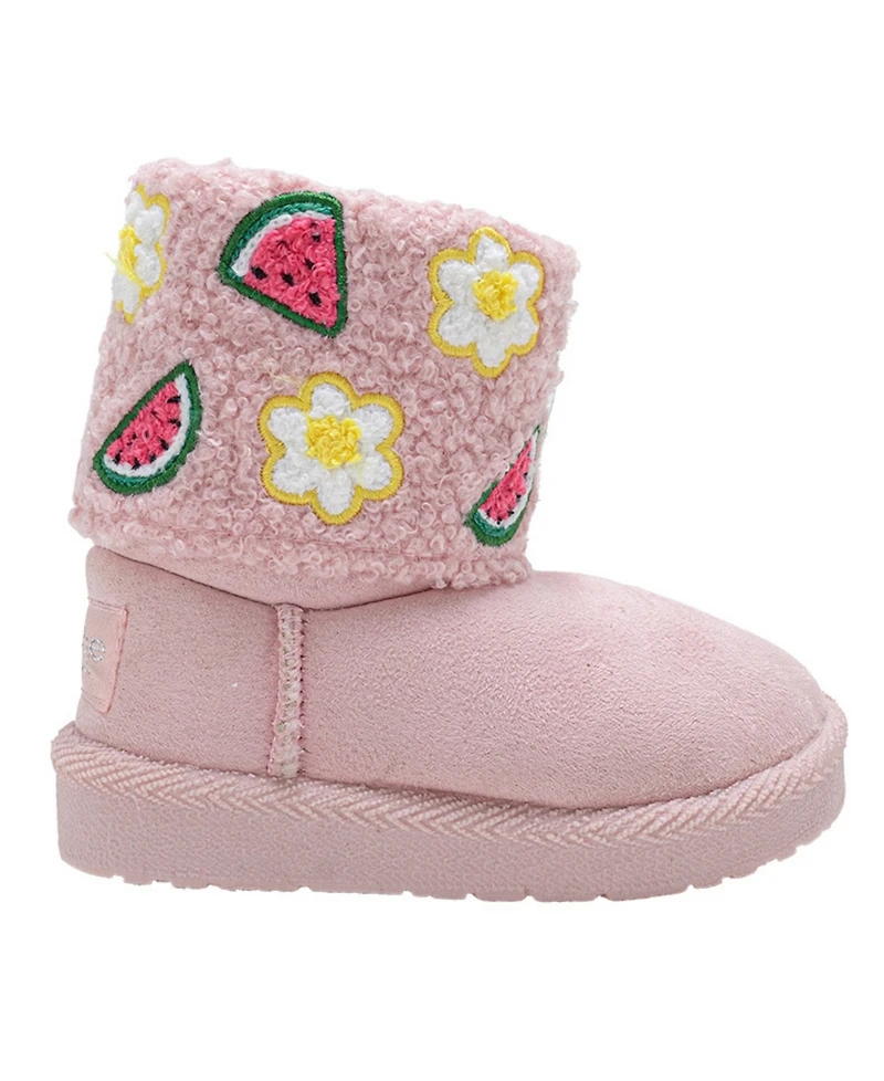 Bebe Girls' Toddler 5T-10T Embroidered Winter Boots