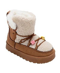 Bebe Girls' Toddler 5T-10T Lace-Up Winter Boots