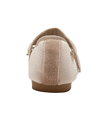 Bebe Girls' Toddler 5T-9T Velvet Rhinestone Bow Flats