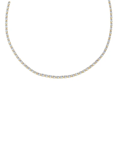 by Adina Eden Colored Gold Plated Four Prong Tennis Choker