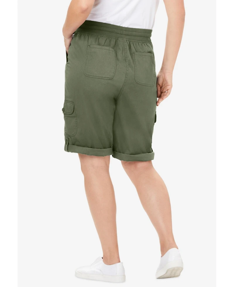 Woman Within Women's Convertible Length Cargo Bermuda/Short