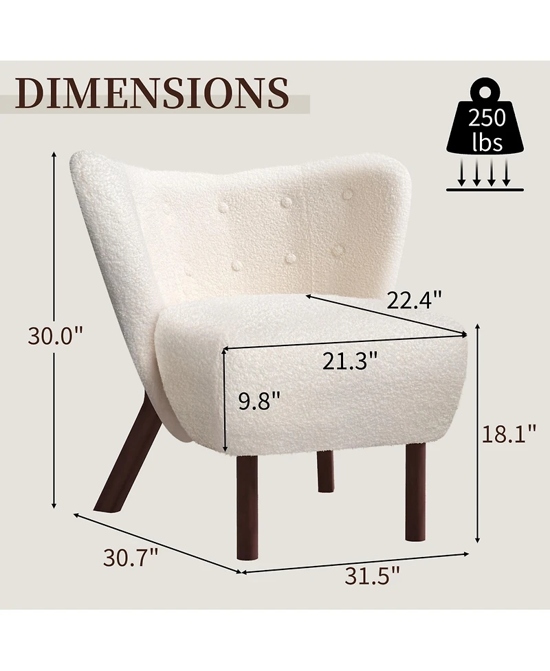 Modern Accent Chair Comfy Lounge Chair Upholstered Side Chair