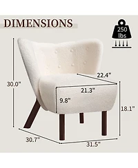 Modern Accent Chair Comfy Lounge Chair Upholstered Side Chair