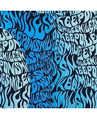 Pre-Owned Stella Mccartney Women's Blue Printed Crepe De Chine Midi Skirt