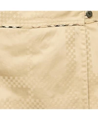 Pre-Owned Burberry Women's Beige Cotton Jacquard Mini Wrap Skirt