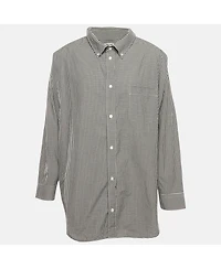 Pre-Owned Balenciaga Women's Monochrome Gingham Cotton Oversized Shirt